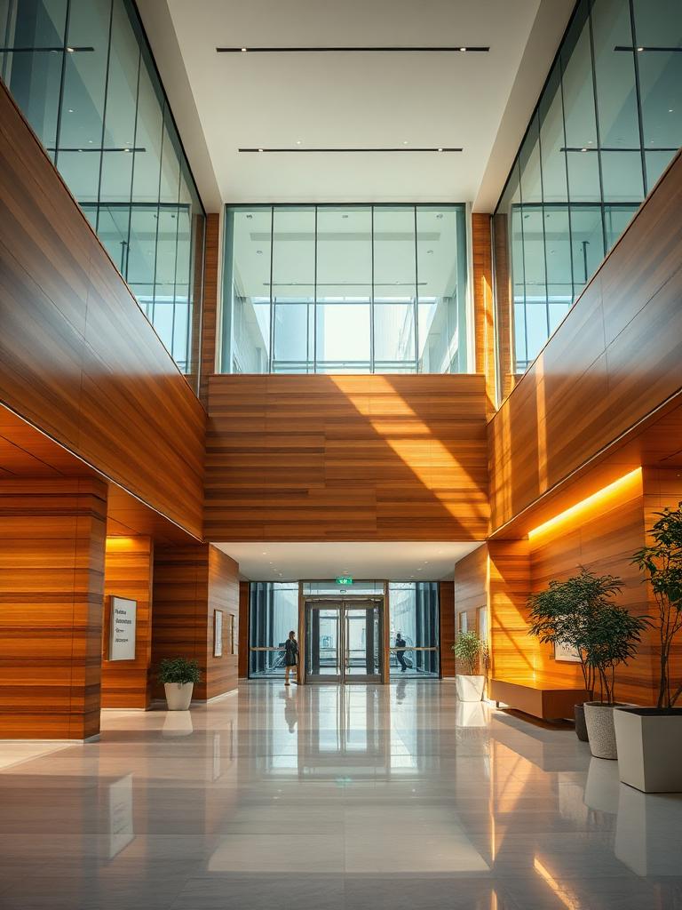 Modern Istanbul hospital lobby